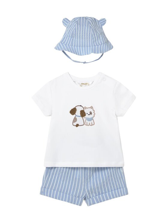 Mayoral Set tricou și pantaloni scurți 1276 Albastru celest Regular Fit