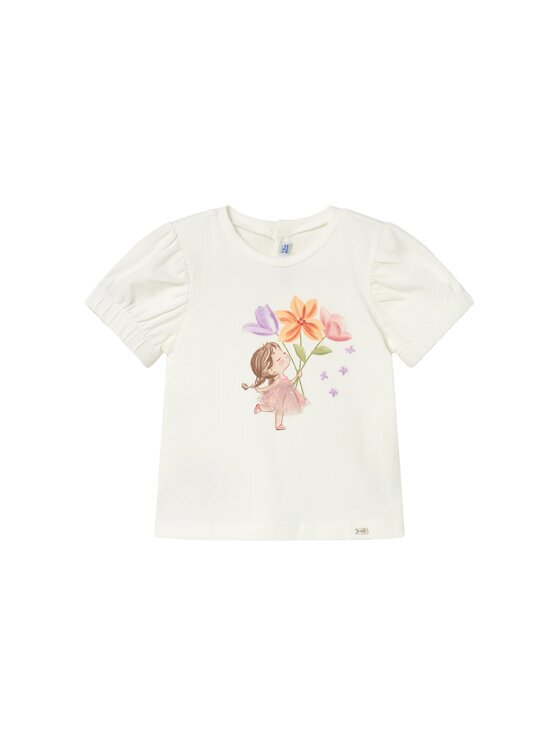 Mayoral Tricou 1078 Écru Regular Fit