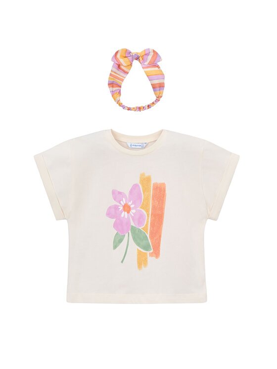 Mayoral Tricou 3010 Écru Regular Fit