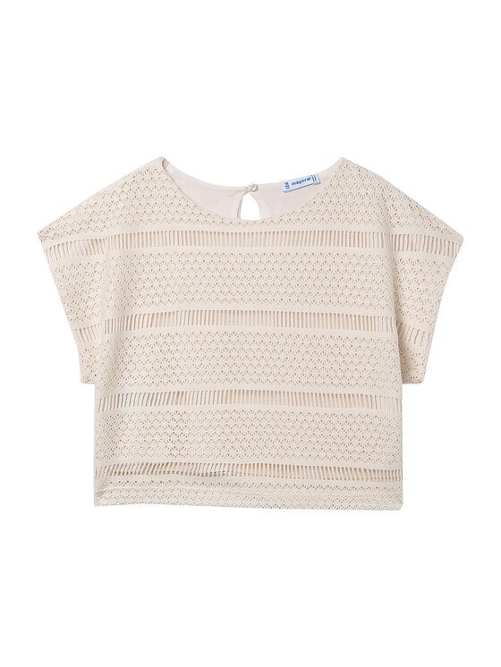 Mayoral Tricou 6022 Écru Regular Fit