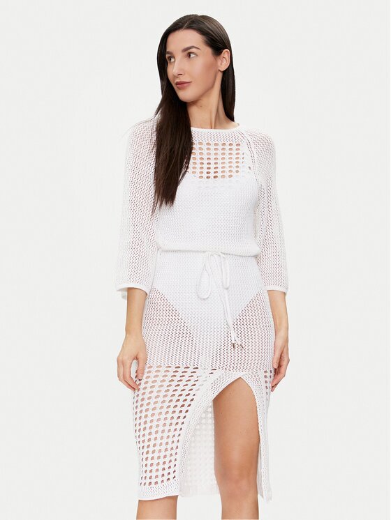 Melissa odabash Rochie de plajă Brooke Alb Regular Fit