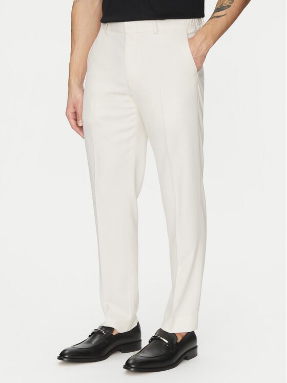 Michael Kors Pantaloni de costum MK0SP01067 Écru Regular Fit
