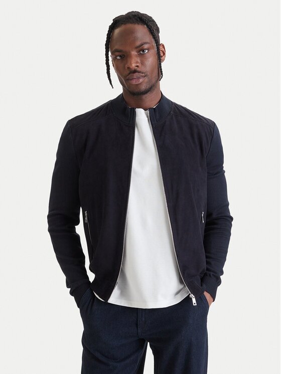 Milestone Geacă de piele 61163860755 Slim Fit