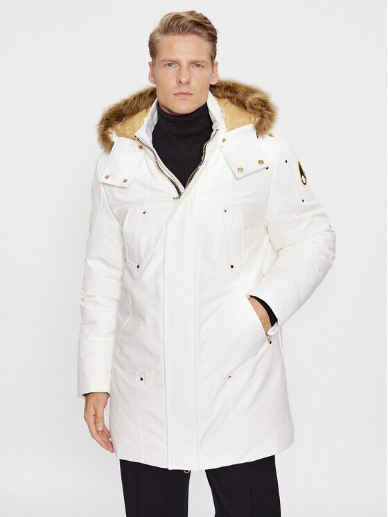 Moose Knuckles Geacă din puf Stag Lake Parka Écru Regular Fit