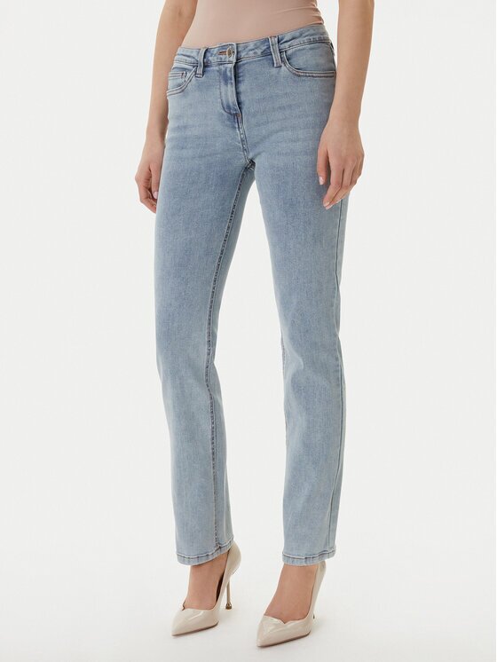 Morgan Blugi 221-PDROIT Albastru Slim Fit
