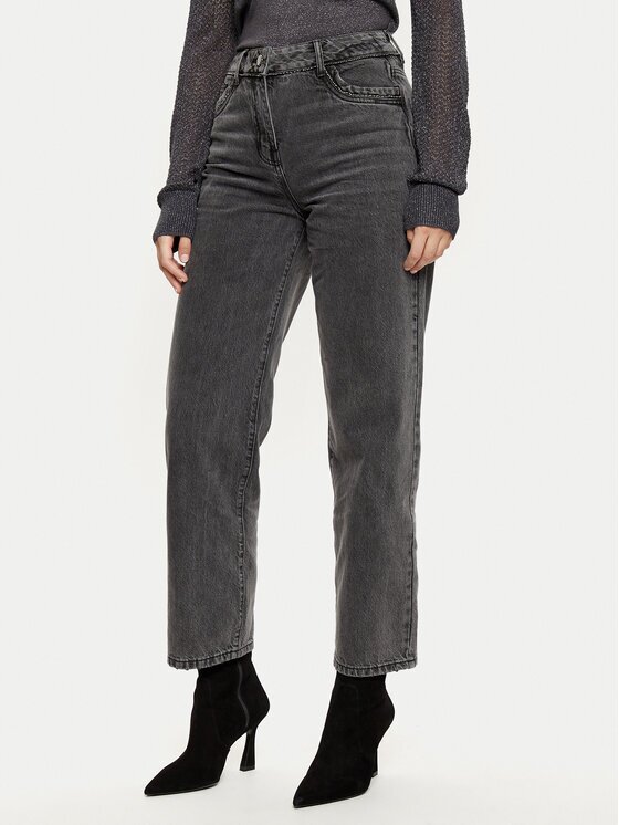 Morgan Blugi 242-PSTRASS Gri Mom Fit