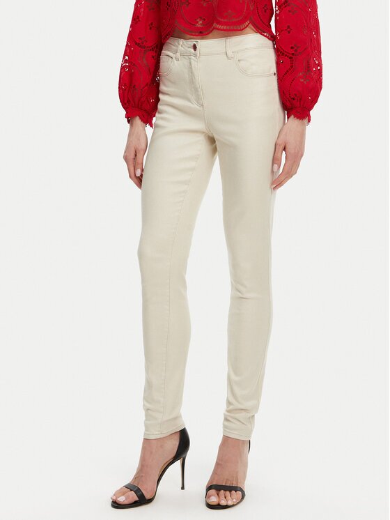Morgan Blugi 251-PEWELI Bej Slim Fit