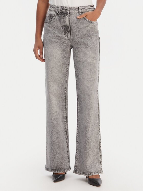 Morgan Blugi 261-PIGRIM Gri Wide Leg