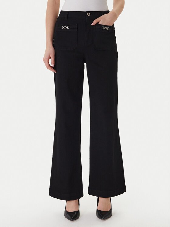 Morgan Blugi 261-PSOFT1 Negru Wide Leg