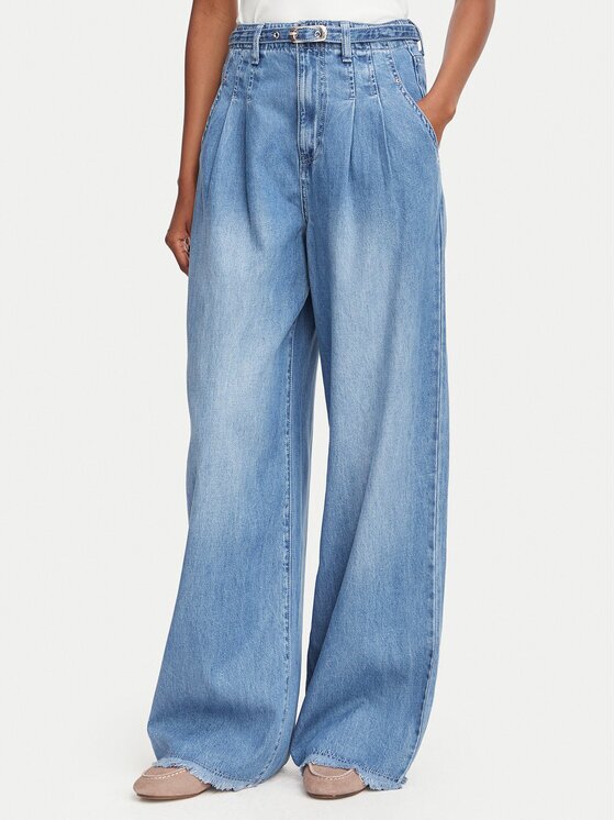 Morgan Blugi 262-PELIAM Albastru deschis Wide Leg