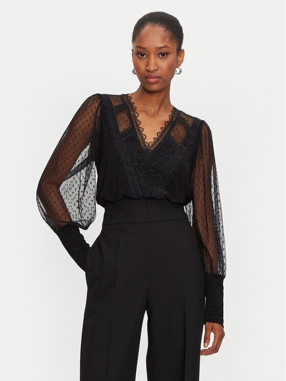 Morgan Bluză 221-TAGADA Negru Regular Fit