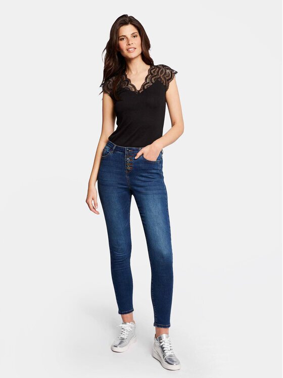 Morgan Bluză 222-DELO Negru Regular Fit