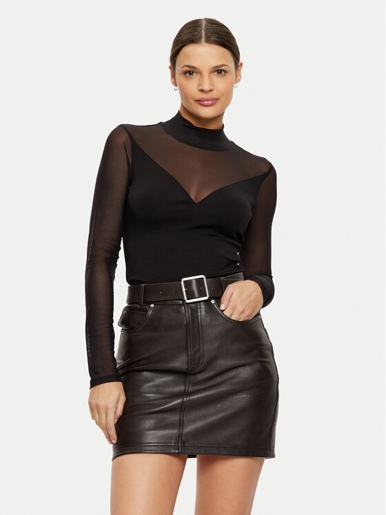 Morgan Bluză 242-TIMARA Negru Slim Fit