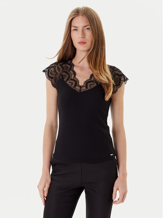 Morgan Bluză 251-DELI Negru Slim Fit