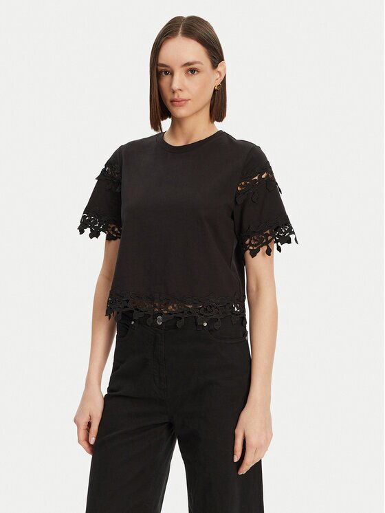 Morgan Bluză 251-DFUTUR Negru Regular Fit