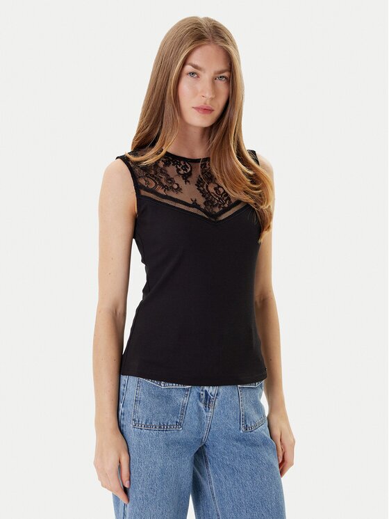 Morgan Bluză 252-DALI Negru Slim Fit