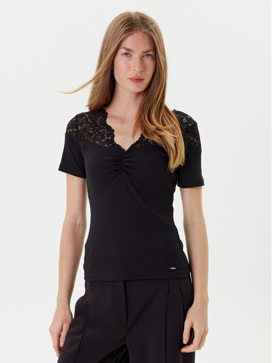 Morgan Bluză 252-DELINE Negru Slim Fit