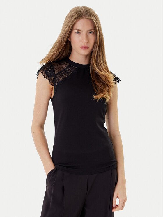 Morgan Bluză 252-DODO Negru Slim Fit