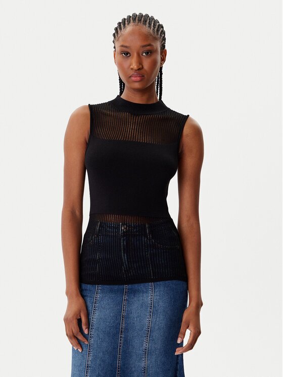 Morgan Bluză 252-MJULIE Negru Slim Fit