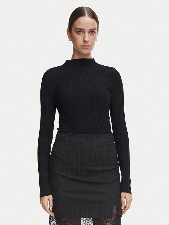 Morgan Bluză 252-MROYA Negru Slim Fit