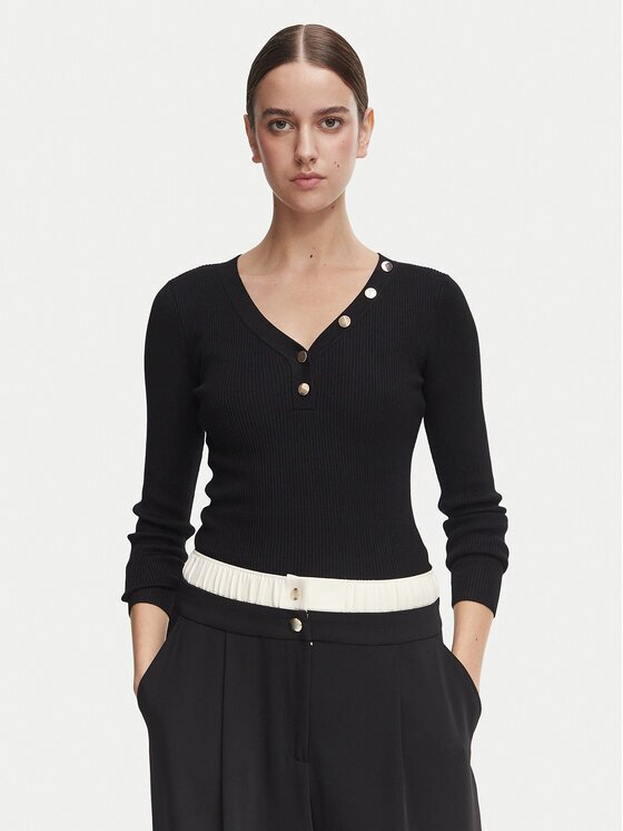 Morgan Bluză 261-MBANBIN Negru Slim Fit