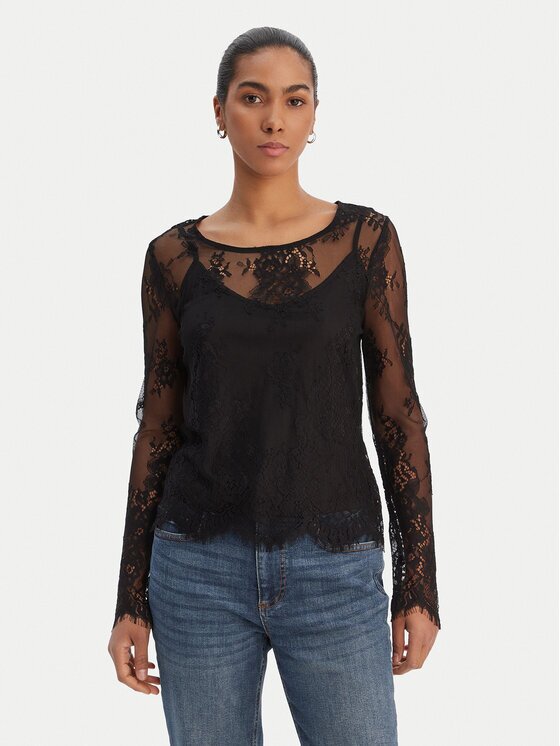 Morgan Bluză 261-TCITY Negru Regular Fit