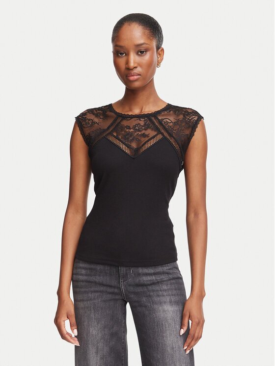 Morgan Bluză 262-DIAMO Negru Slim Fit