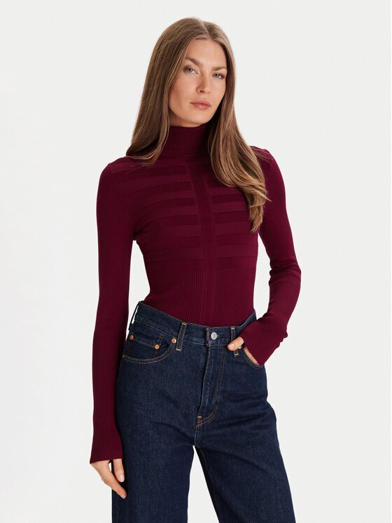Morgan Bluză cu gât 132-MENTOS.M Violet Slim Fit