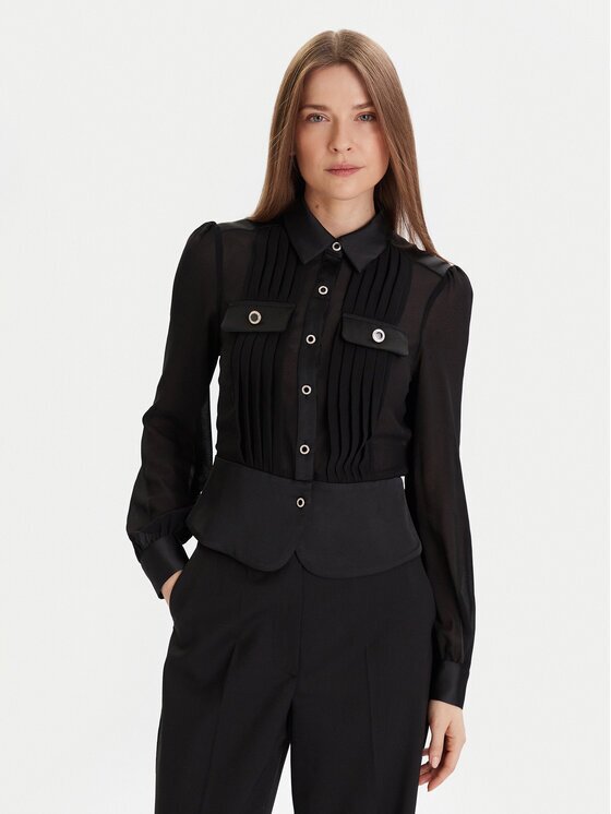 Morgan Cămașă 232-CLOCLO Negru Regular Fit