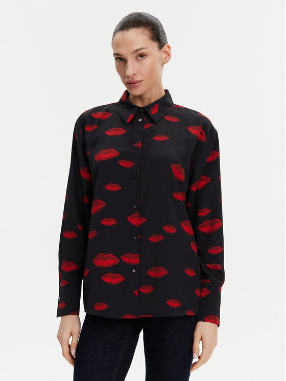 Morgan Cămașă 251-CKISS.F Negru Regular Fit