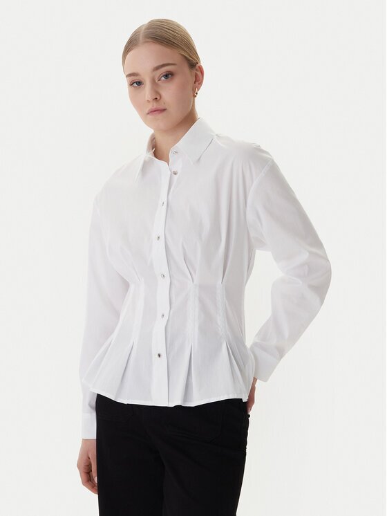 Morgan Cămașă 261-CORSET Alb Slim Fit