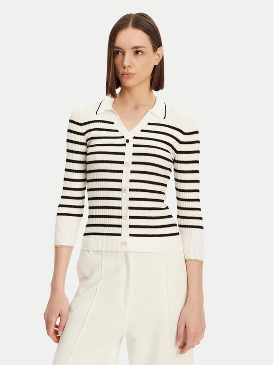 Morgan Cardigan 251-MAEL Alb Slim Fit