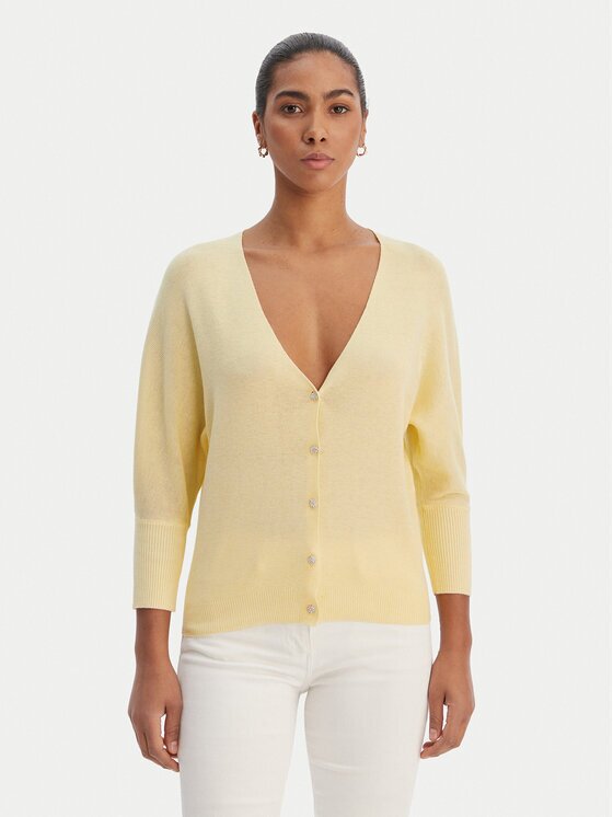 Morgan Cardigan 251-MBATSI Galben Slim Fit