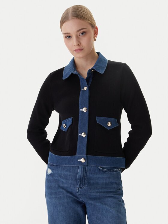 Morgan Cardigan 251-MNAKI Negru Regular Fit