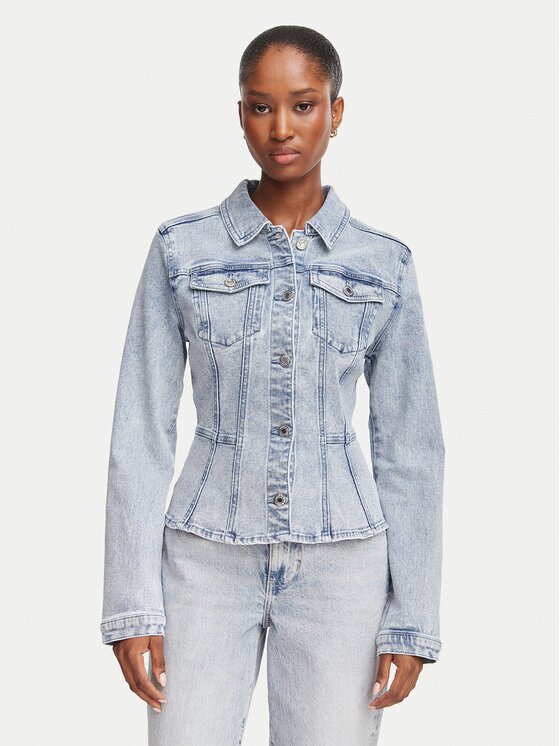 Morgan Geacă de blugi 262-VILIKA Albastru deschis Slim Fit