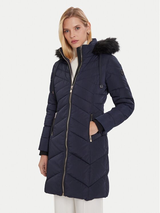 Morgan Geacă din puf 252-GCLEA Bleumarin Slim Fit