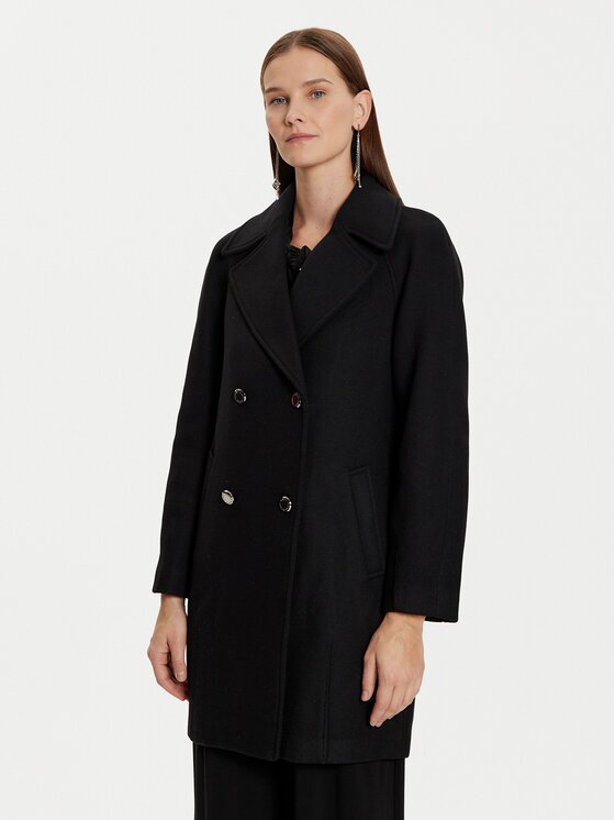 Morgan Palton de lână 242-GITI Negru Loose Fit