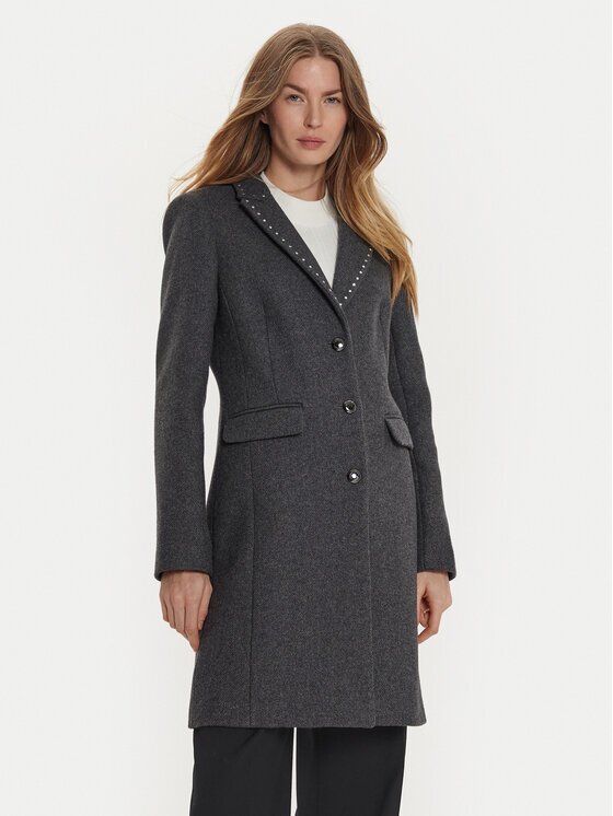 Morgan Palton de lână 242-GLAM Gri Regular Fit