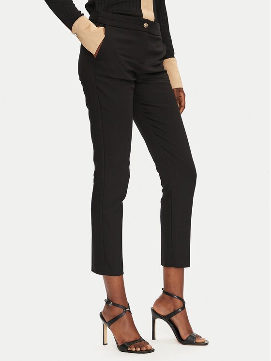 Morgan Pantaloni chino 222-PLIME.F Negru Slim Fit