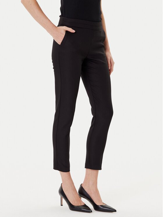 Morgan Pantaloni din material 211-PROSY.F Negru Slim Fit