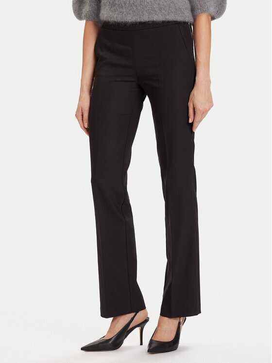 Morgan Pantaloni din material 242-PBEKA.F Negru Slim Fit