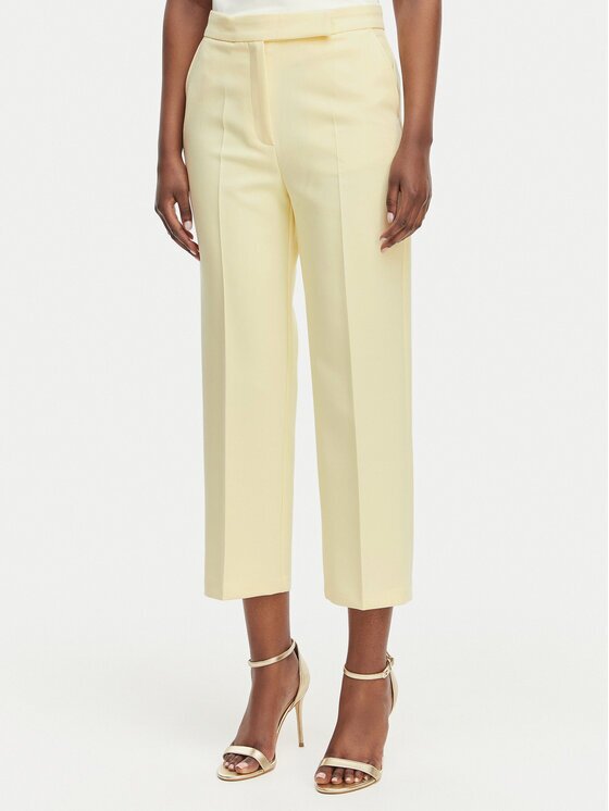 Morgan Pantaloni din material 261-PVADO.F Galben Regular Fit