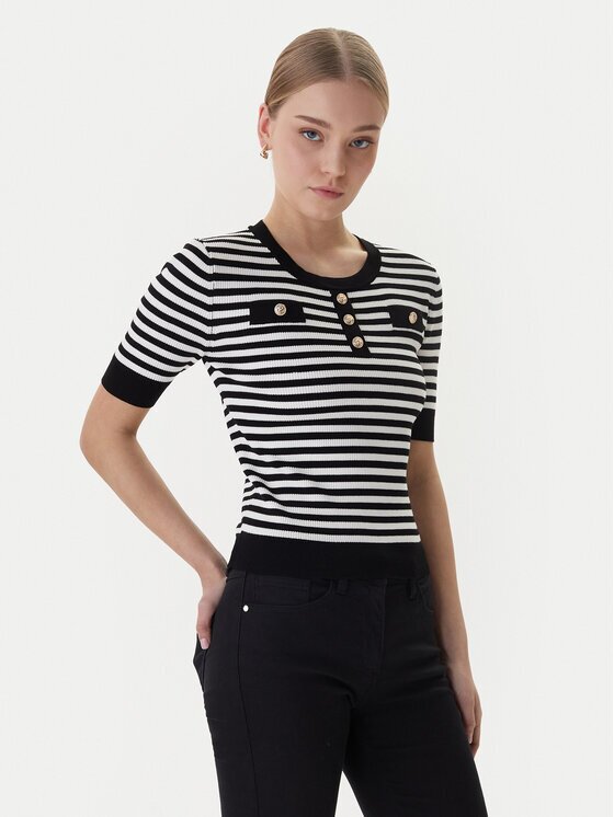 Morgan Pulover 261-MATTEA Negru Slim Fit
