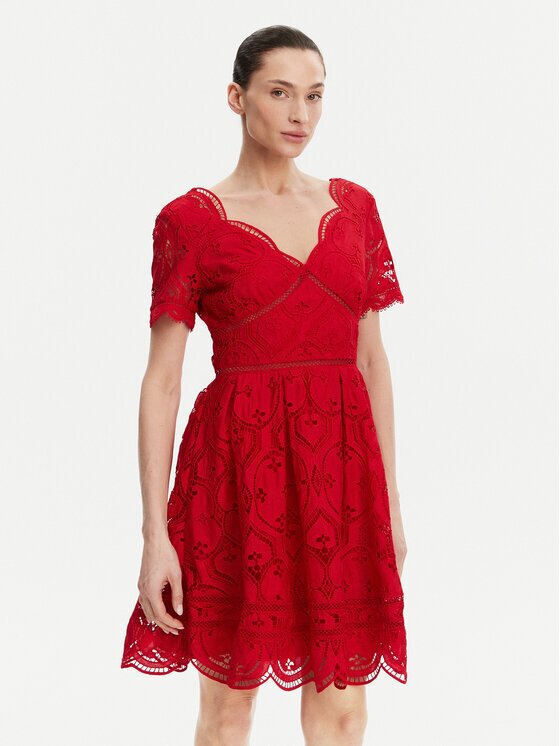Morgan Rochie cocktail 251-ROMBRE Roșu Regular Fit