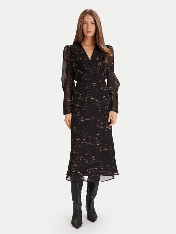 Morgan Rochie cocktail 252-ROOD.F Negru Regular Fit