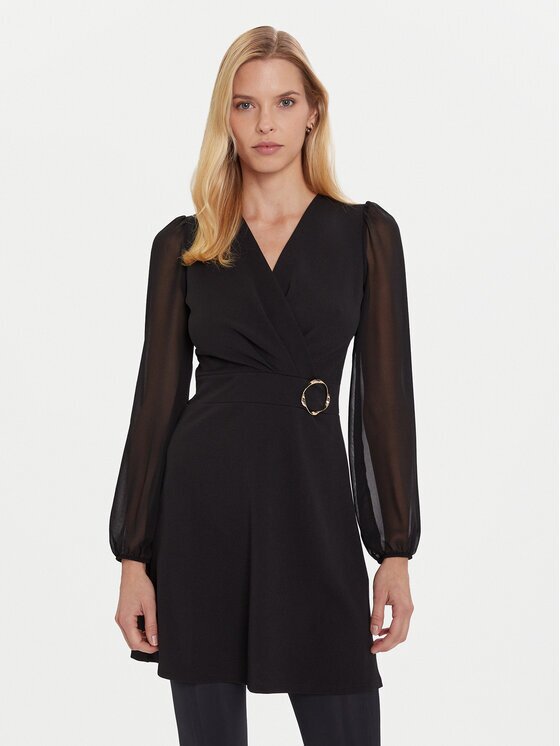 Morgan Rochie cocktail 252-RSONIA Negru Slim Fit