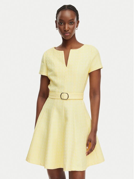 Morgan Rochie cocktail 261-RCARL Galben Regular Fit
