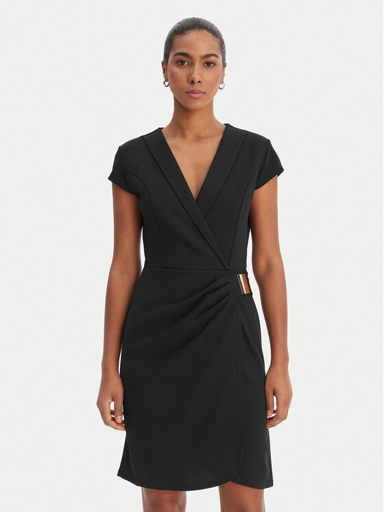 Morgan Rochie cocktail 261-RIXO Negru Slim Fit