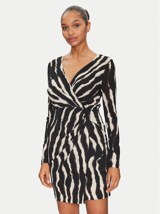 Morgan Rochie de zi 251-RIBLO.F Negru Slim Fit