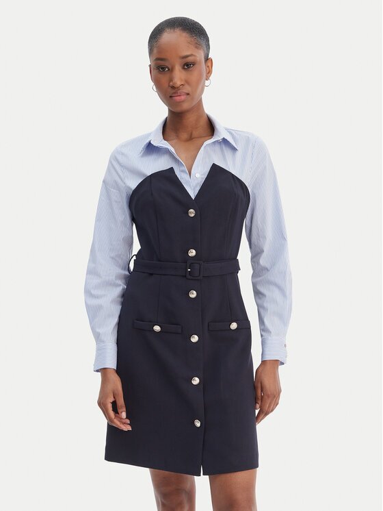 Morgan Rochie tip cămașă 261-RIVOL Bleumarin Slim Fit